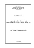 Luận án Tiến sĩ Chính sách công: Thực hiện chính sách hỗ trợ khởi nghiệp sáng tạo của thành phố Hà Nội