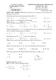Đề thi giữa học kì 2 môn Toán lớp 9 năm 2022-2023 có đáp án - Trường THCS Xã Thành Lợi
