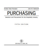 Ebook Purchasing: Selection and procurement for the hospitality industry – Part 2