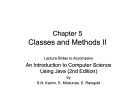 Lecture An introduction to computer science using java - Chapter 5: Classes and methods II