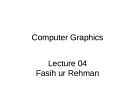 Lecture Computer graphics - Lecture 4