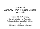 Lecture An introduction to computer science using java - Chapter 11: Java AWT part I: Mouse events (Optional)