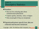 Lecture Communication research - Chapter 10: Descriptive statistics