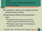 Lecture Communication research - Chapter 17: Reading and writing the qualitative research report
