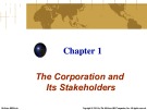 Lecture Business and society - Chapter 1: The corporation and its stakeholders