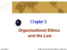 Lecture Business and society - Chapter 5: Organizational ethics and the law