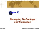 Lecture Business and society - Chapter 13: Managing technology and innovation