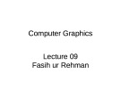 Lecture Computer graphics - Lecture 9