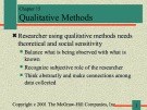Lecture Communication research - Chapter 15: Qualitative methods