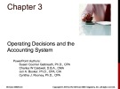 Lecture Financial accounting (8/e) - Chapter 3: Operating decisions and the accounting system
