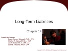 Lecture Fundamental accounting principles (21e) - Chapter 14: Long-term liabilities