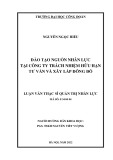 Luận văn Thạc sĩ Quản trị nhân lực: Đào tạo nguồn nhân lực tại công ty trách nhiệm hữu hạn Tư vấn và xây lắp Đông Đô