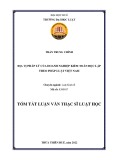 Tóm tắt Luận văn Thạc sĩ Luật học: Địa vị pháp lý của doanh nghiệm kiểm toán độc lập theo pháp luật Việt Nam