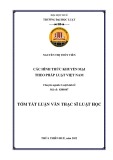 Tóm tắt Luận văn Thạc sĩ Luật học: Các hình thức khuyến mại theo pháp luật Việt Nam