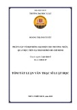 Tóm tắt Luận văn Thạc sĩ Luật học: Pháp luật về hợp đồng đại diện cho thương nhân, qua thực tiễn tại Thành phố Hồ Chí Minh