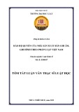 Tóm tắt Luận văn Thạc sĩ Luật học: Bảo hộ quyền của nhà sản xuất bản ghi âm, ghi hình theo pháp luật Việt Nam