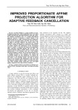 Improved proportionate affine projection algorithm for adaptive feedback cancellation