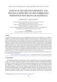 Effects of the size polydispersity and friction coefficient on the compressive strength of wet granular materials