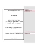 Luận văn Thạc sĩ Quản trị nhân lực: Phân tích công việc tại Công ty Cổ phần Tư vấn và Truyền thông Niềm tin