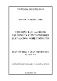 Luận văn Thạc sĩ Quản trị nhân lực: Tạo động lực lao động tại Công ty Viễn thông Điện lực và Công nghệ thông tin