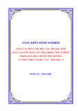 Sáng kiến kinh nghiệm THPT: Nâng cao hứng thú học tập cho học sinh bằng cách thiết kế các hoạt động trải nghiệm trong dạy học phần Sinh trưởng và phát triển ở thực vật, Sinh học 11