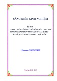 Sáng kiến kinh nghiệm THPT: Phát triển năng lực mô hình hóa Toán học cho học sinh THPT thông qua giải quyết các bài toán tối ưu trong thực tiễn