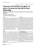 Ứng dụng mô hình EFQM trong nghiên cứu quản lý xây dựng: Một đánh giá hệ thống (1998-2023)