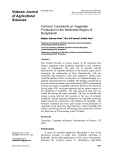 Farmers' constraints on vegetable production in the Northwest region of bangladesh