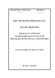 Luận văn Thạc sĩ Quản lý công: Tham gia của công dân vào hoạt động quản lý nhà nước trên địa bàn huyện Yên Lạc, tỉnh Vĩnh Phúc