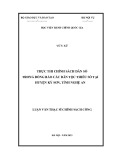 Luận văn Thạc sĩ Chính sách công: Thực thi chính sách dân số trong đồng bào các dân tộc thiểu số tại huyện Kỳ Sơn, tỉnh Nghệ An