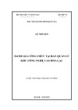 Luận văn Thạc sĩ Quản lý công: Đánh giá công chức tại Ban Quản lý Khu Công nghệ cao Hòa Lạc