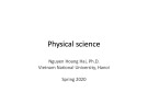Lecture Physical science: Chapter 2 - Ph.D. Nguyen Hoang Hai