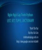Bài giảng Ngôn ngữ lập trình Python - Chương 2.3: List, Set, Tuple, Dictionary