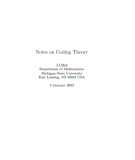 Ebook Notes on coding theory