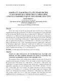 Nghiên cứu ảnh hưởng của yếu tố môi trường và mật độ đến quá trình ươm cá chình giống (Anguilla marmorata Quoy and Gaimard, 1824) cấp II