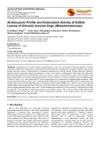 Anthocyanin profile and antioxidant activity of edible leaves of Dissotis brazzae Cogn (Melastomataceae)