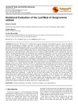 Nutritional evaluation of the leaf meal of Gongronema latifolia