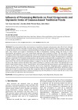 Influence of processing methods on food components and glycaemic index of Cassava-based traditional foods