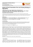 Impact of feed presentation form and feeding strategy on egg quality