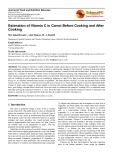 Estimation of vitamin C in carrot before cooking and after cooking