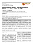 Prevalence of risk factors of under-nutrition among children 1 to 5 years in Eastern, Sri Lanka