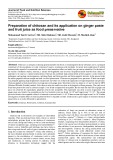 Preparation of chitosan and its application on ginger paste and fruit juice as food preservative