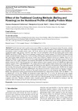 Effect of the traditional cooking methods (boiling and roasting) on the nutritional profile of quality protein maize