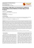 Distribution of mycoflora and assessment of moisture content measurement methods of Indian bakery food products