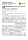 Change of polyphenol oxidase activity during oolong tea process