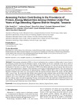 Assessing factors contributing to the prevalence of protein–energy malnutrition among children under five years of age attending Kigoma district hospital, Tanzania