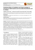 Combined effect of irradiation and frozen storage on survival of viable bacteria and inoculated Escherichia coli in chicken