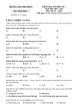 Đề thi học kì 1 môn Toán lớp 8 năm 2022-2023 có đáp án - Trường THCS Phù Đổng, Đại Lộc