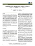 Anesthetic care during posterior spinal fusion in an adolescent with Ebstein’s anomaly