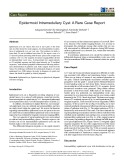 Epidermoid intramedullary cyst: A rare case report